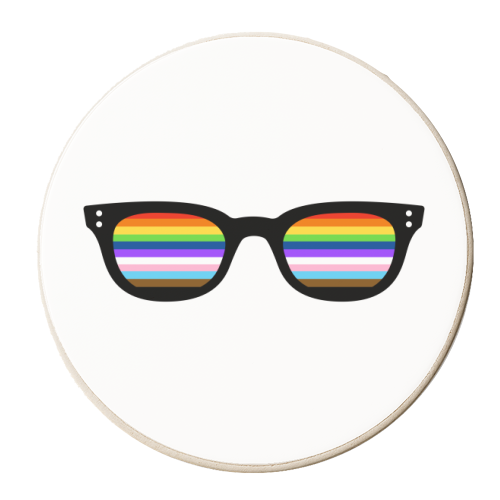 Queer Vision - personalised beer coaster by Adam Regester