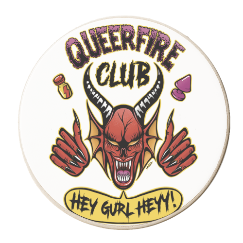 Queerfire Club - personalised beer coaster by ARTECCO