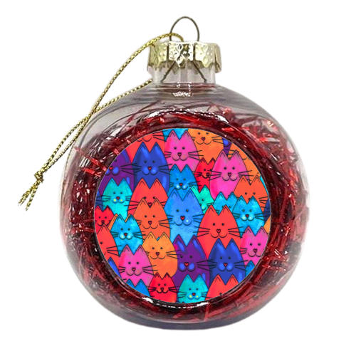 Quilt of Cats - xmas bauble by Kat Pearson