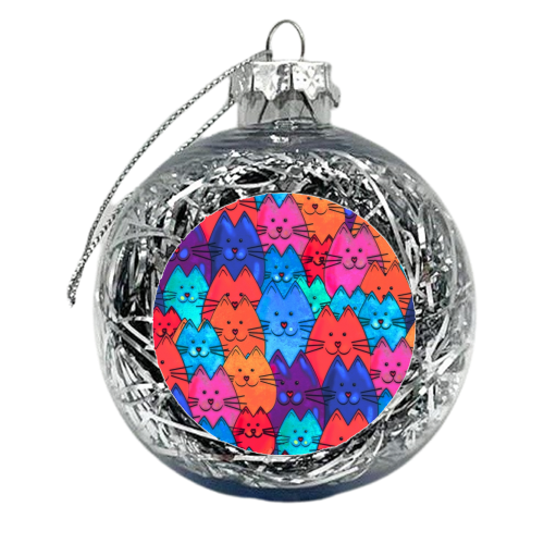 Quilt of Cats - xmas bauble by Kat Pearson