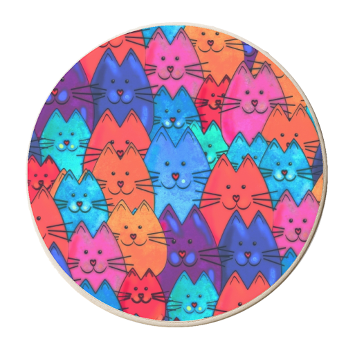 Quilt of Cats - personalised beer coaster by Kat Pearson