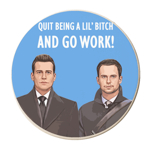 QUIT BEING A LIL' BITCH - personalised beer coaster by DOLLY WOLFE