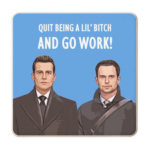 QUIT BEING A LIL' BITCH - personalised beer coaster by DOLLY WOLFE