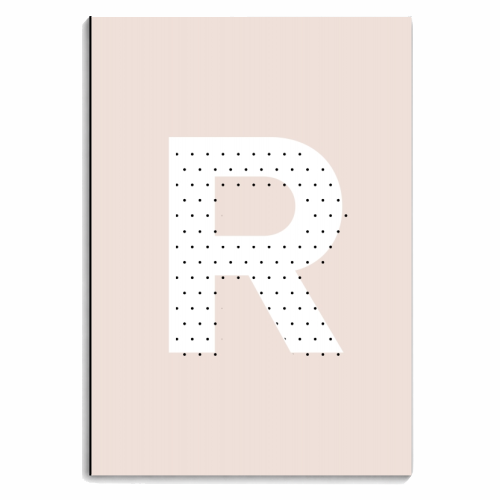 R Polka Dot Initial - personalised A4, A5, A6 notebook by Toni Scott