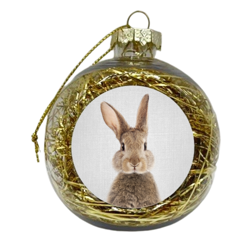 Rabbit - Colorful - xmas bauble by Gal Design