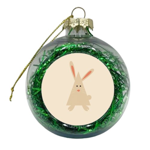 Rabbit - xmas bauble by Maria Cox