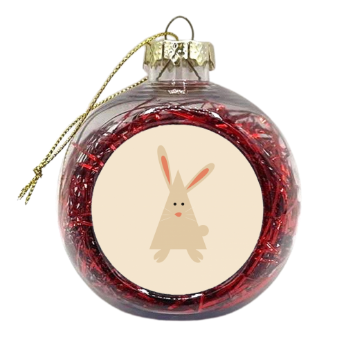 Rabbit - xmas bauble by Maria Cox