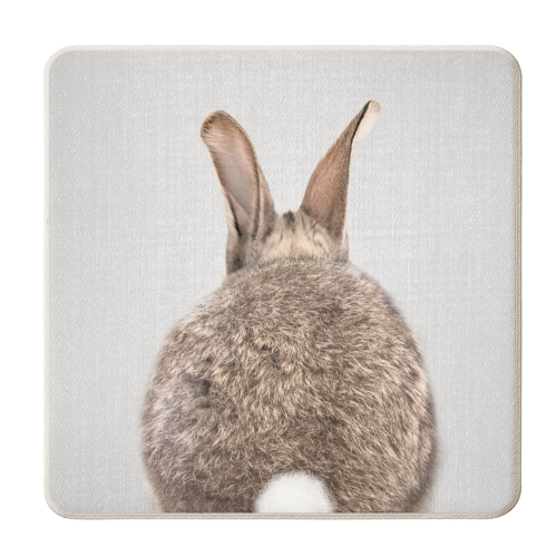 Rabbit Tail - Colorful - personalised beer coaster by Gal Design