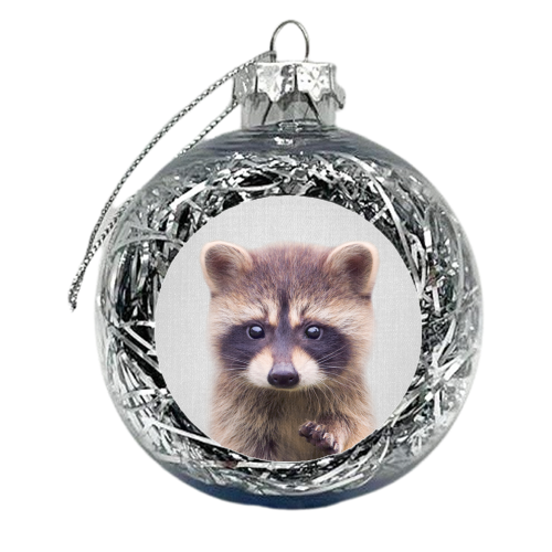 Raccoon - Colorful - xmas bauble by Gal Design