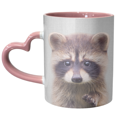 Raccoon - Colorful - unique mug by Gal Design
