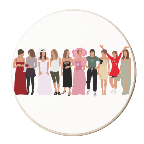 Rachel Green Ouftis - personalised beer coaster by Pink and Pip