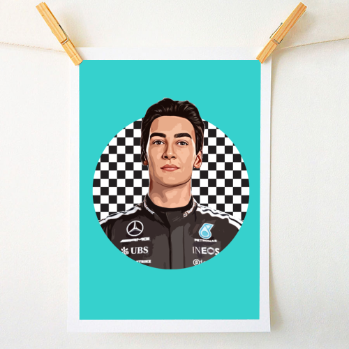 Racing George - A1 - A4 art print by DOLLY WOLFE