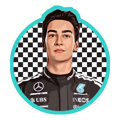 Racing George - Die Cut Sticker by DOLLY WOLFE