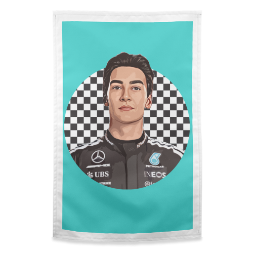 Racing George - funny tea towel by DOLLY WOLFE