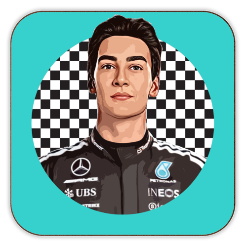 Racing George - personalised beer coaster by DOLLY WOLFE