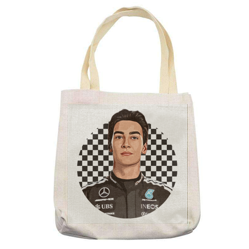 Racing George - printed canvas tote bag by DOLLY WOLFE
