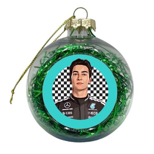 Racing George - xmas bauble by DOLLY WOLFE