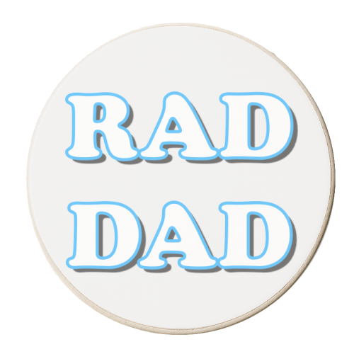 Rad Dad - personalised beer coaster by Adam Regester