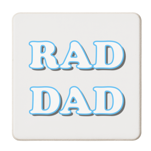 Rad Dad - personalised beer coaster by Adam Regester