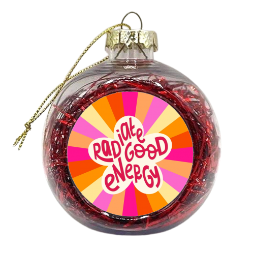 Radiate good energy - xmas bauble by The Girl Next Draw