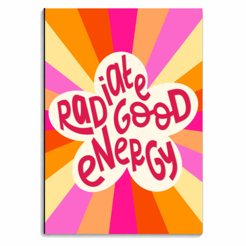 Radiate good energy - personalised A4, A5, A6 notebook by The Girl Next Draw