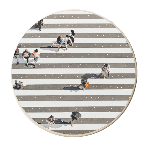 Rain Crossing - personalised beer coaster by Uma Prabhakar Gokhale