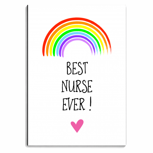 Rainbow Best Nurse Ever ! - personalised A4, A5, A6 notebook by Adam Regester