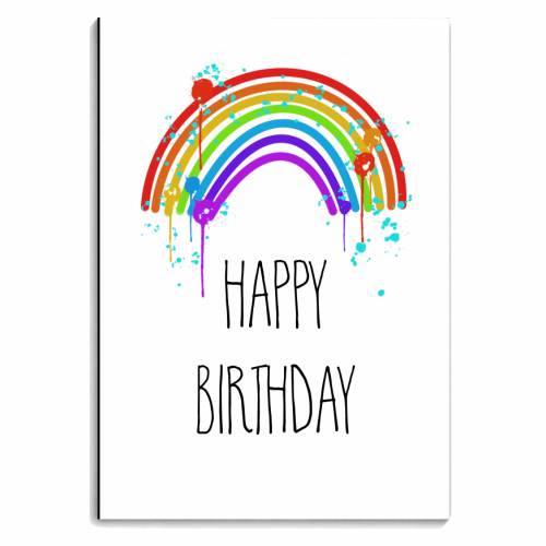 Rainbow Birthday Greeting - personalised A4, A5, A6 notebook by Adam Regester