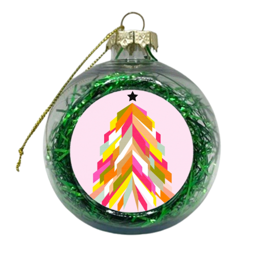 Rainbow Christmas tree #festive - xmas bauble by Dominique Vari