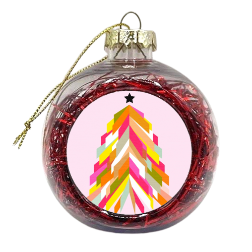 Rainbow Christmas tree #festive - xmas bauble by Dominique Vari