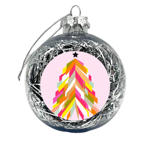 Rainbow Christmas tree #festive - xmas bauble by Dominique Vari