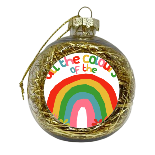 Rainbow Colours - xmas bauble by Chimps Tea Party