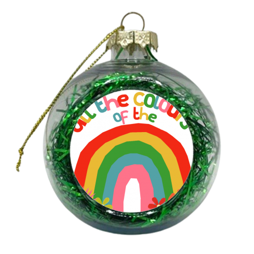 Rainbow Colours - xmas bauble by Chimps Tea Party