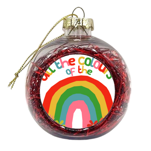 Rainbow Colours - xmas bauble by Chimps Tea Party