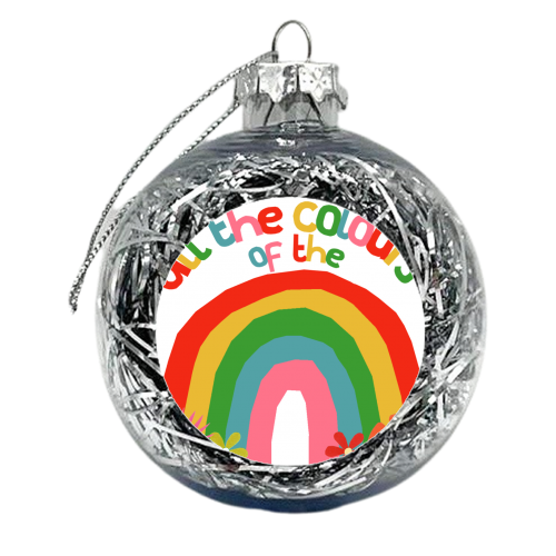 Rainbow Colours - xmas bauble by Chimps Tea Party