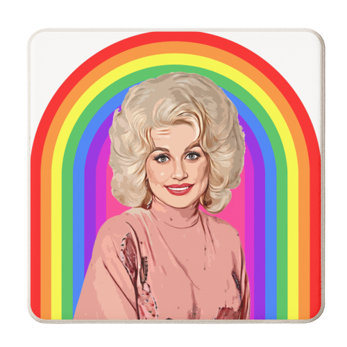 RAINBOW DOLLY - personalised beer coaster by DOLLY WOLFE