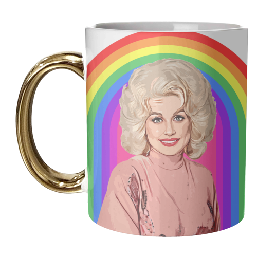 RAINBOW DOLLY - unique mug by DOLLY WOLFE
