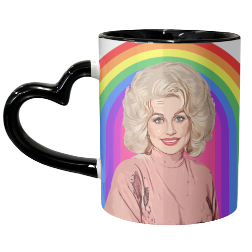 RAINBOW DOLLY - unique mug by DOLLY WOLFE