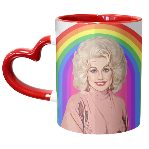 RAINBOW DOLLY - unique mug by DOLLY WOLFE