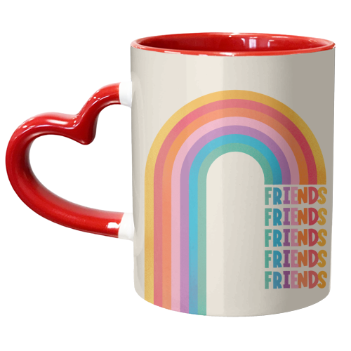 Rainbow Friends - unique mug by Ania Wieclaw