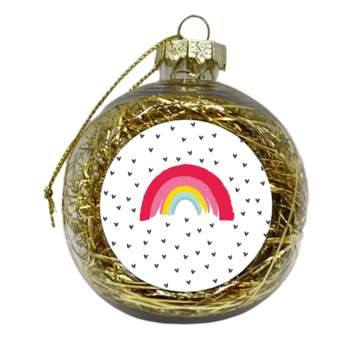 RAINBOW HEARTS - xmas bauble by The Boy and the Bear