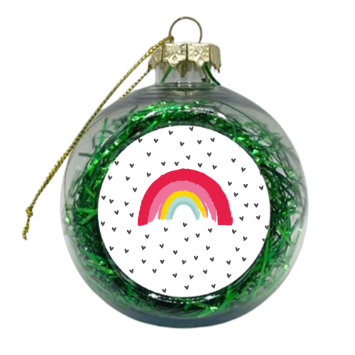 RAINBOW HEARTS - xmas bauble by The Boy and the Bear