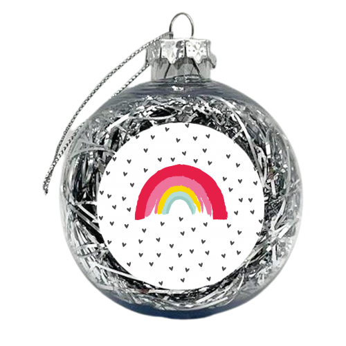 RAINBOW HEARTS - xmas bauble by The Boy and the Bear