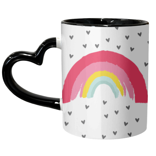 RAINBOW HEARTS - unique mug by The Boy and the Bear