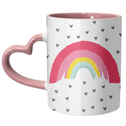 RAINBOW HEARTS - unique mug by The Boy and the Bear