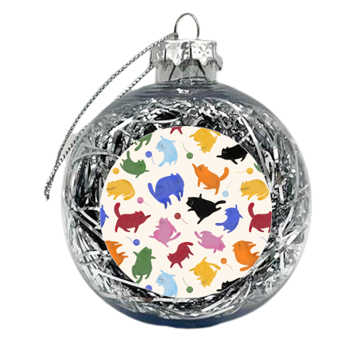 Rainbow Kittens - xmas bauble by Ania Wieclaw