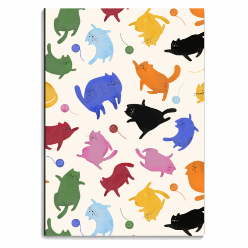 Rainbow Kittens - personalised A4, A5, A6 notebook by Ania Wieclaw