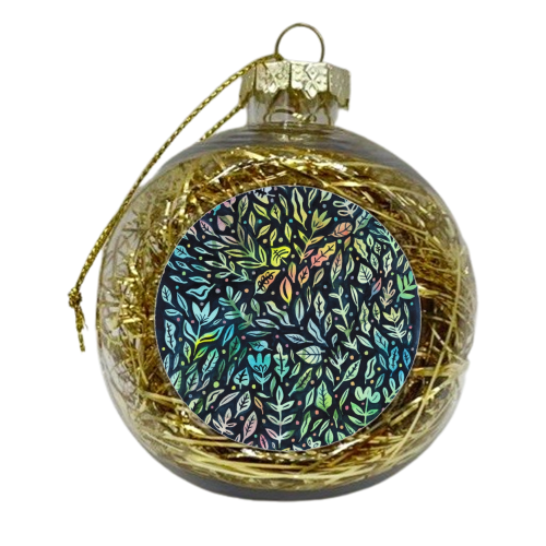Rainbow Leaves - xmas bauble by Samantha Dolan