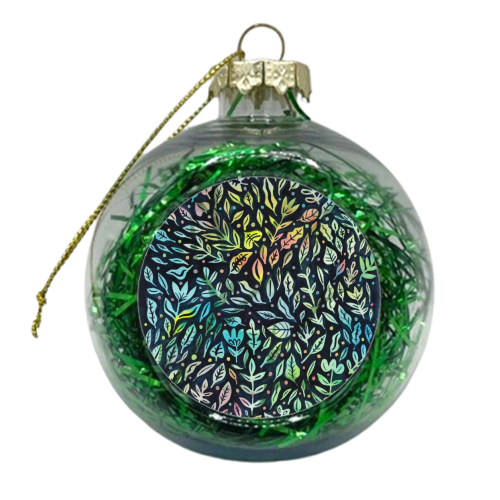 Rainbow Leaves - xmas bauble by Samantha Dolan
