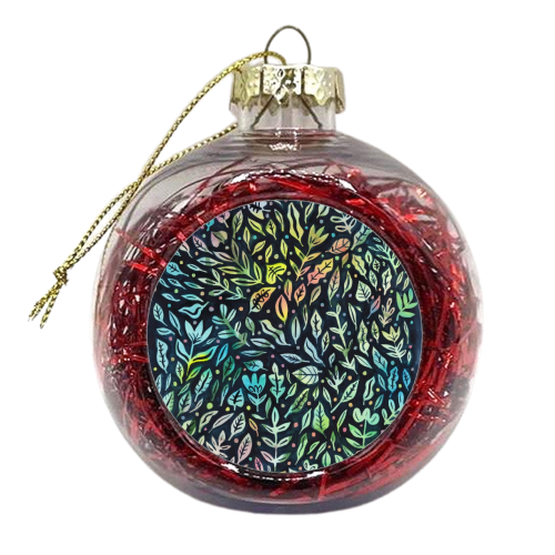 Rainbow Leaves - xmas bauble by Samantha Dolan